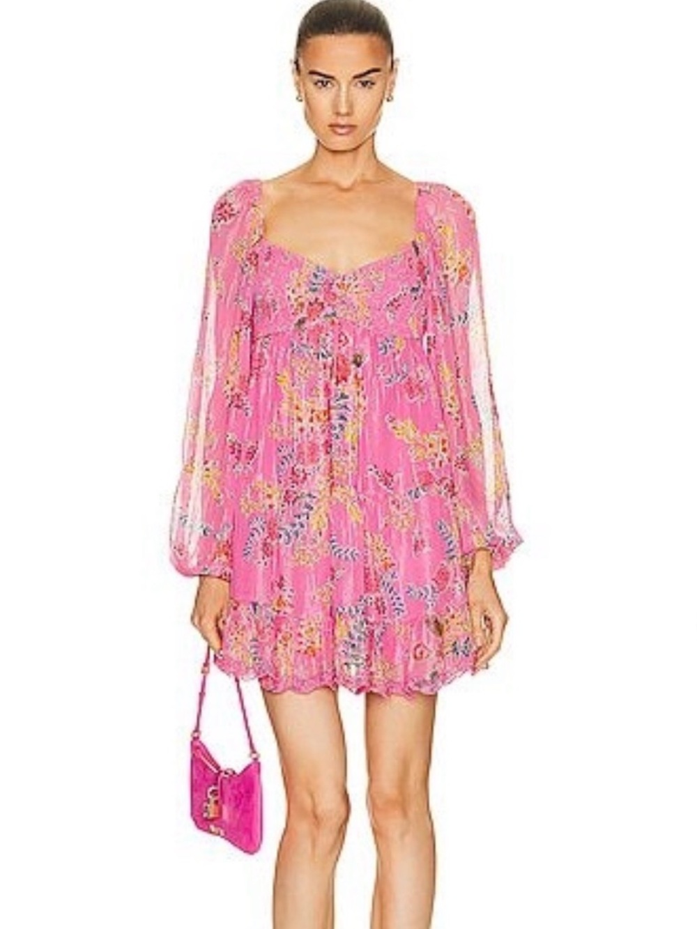 Hemant and Nandita Fiora pink mini dress